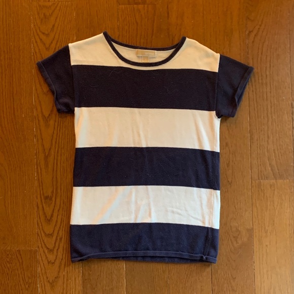 Michael Kors Striped Navy Top - Picture 1 of 4